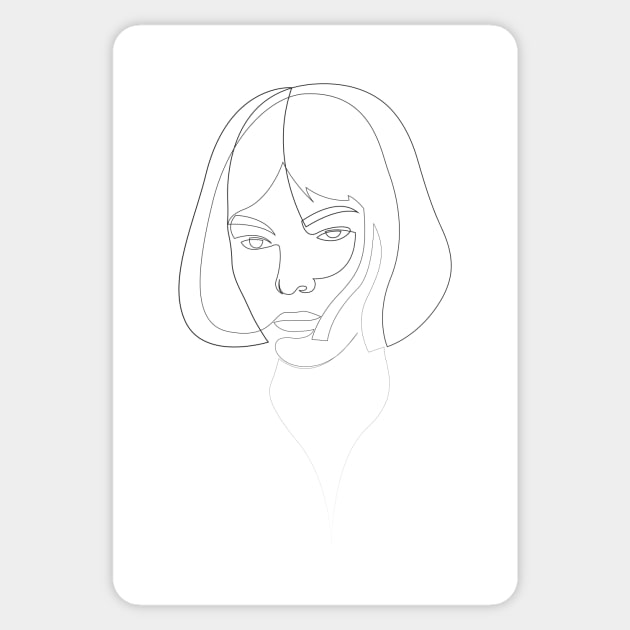 portrait of a beauty Sticker by addillum